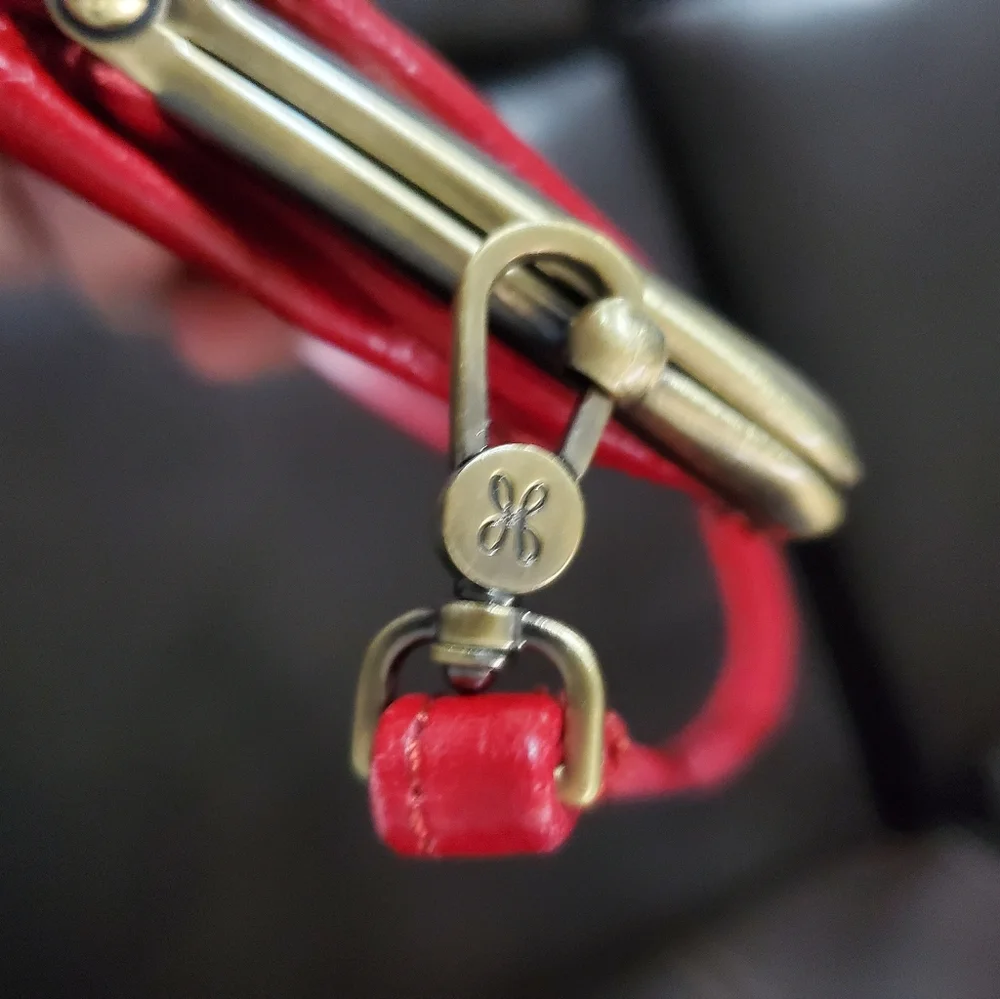 HOBO Melody Crossbody Bag Leather Cardinal Wristlet Shoulder bag EUC - Picture 7 of 8